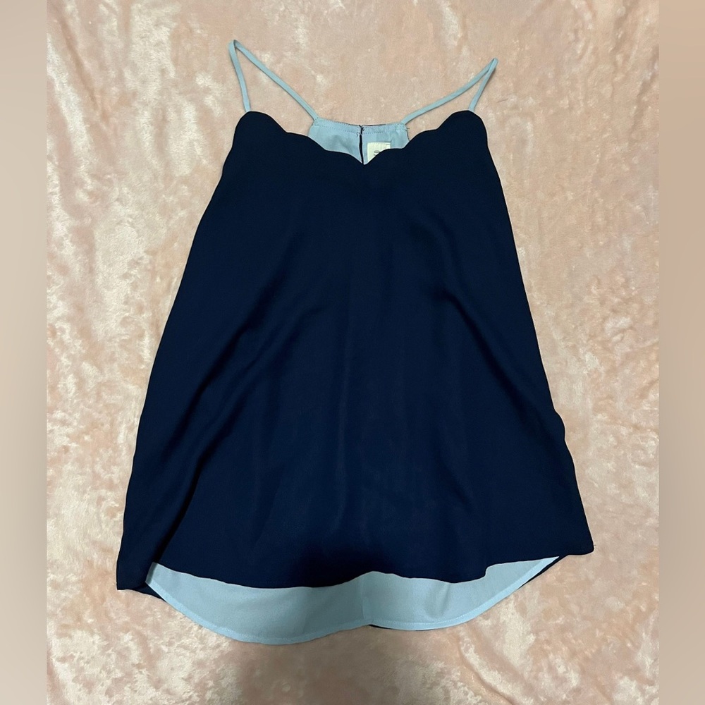 Navy Tank Blouse